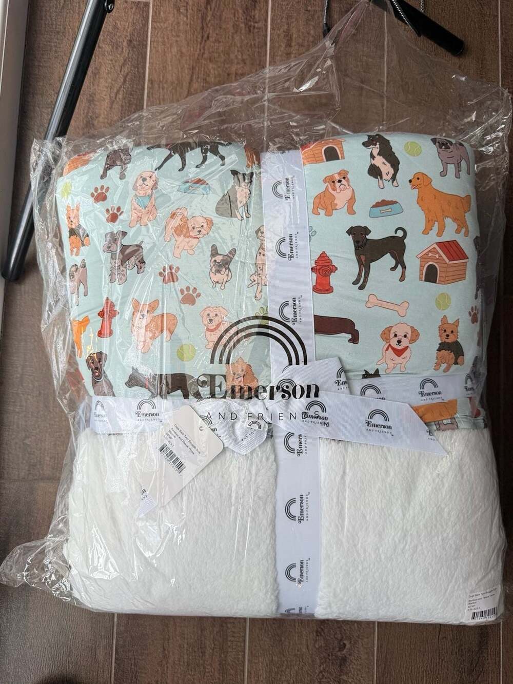 Dogs Bark Twin Snuggle Size Bamboo and Fleece Throw Blanket